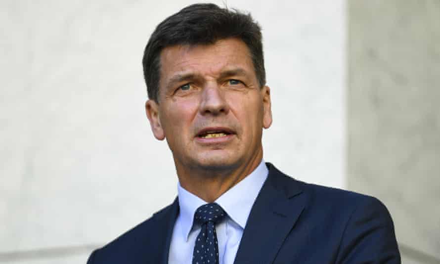 Federal energy minister and emissions reduction minister Angus Taylor