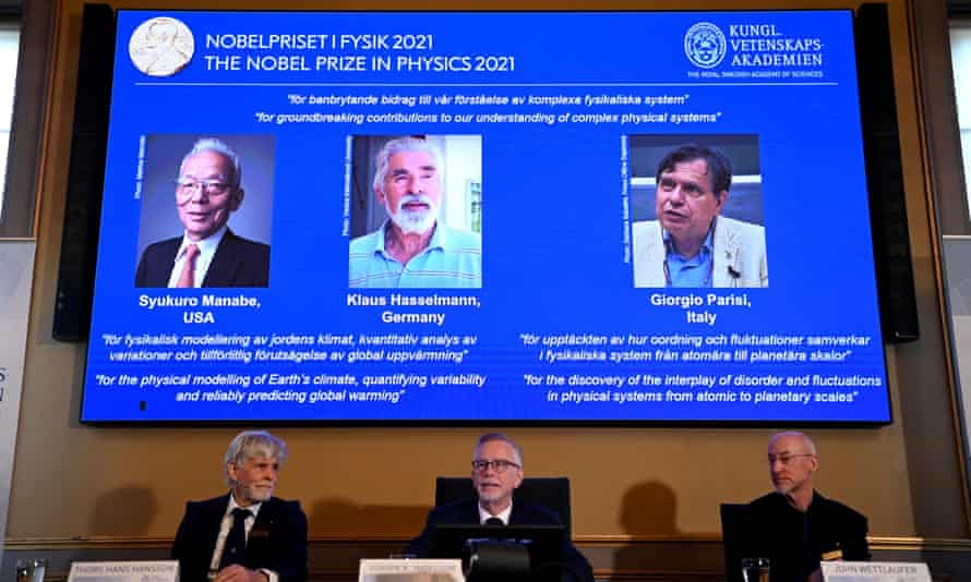 Trio of scientists win Nobel prize for physics for climate work | Nobel prizes | The Guardian