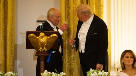 Jokes, condolences and a shiny gift: Trump and King Charles speak at US state dinner.