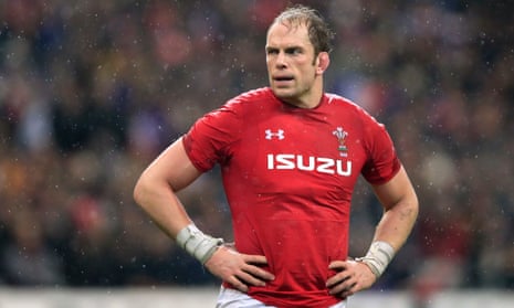 Wales's captain Alun Wyn Jones during the Six Nations Championship match against France