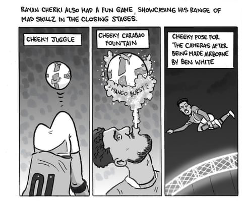 David Squires on … big calls and cheeky Cherki at the Carabao Cup final, panel 3