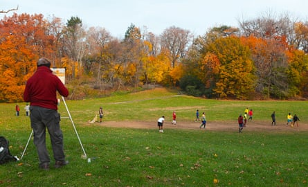 people standing in a park