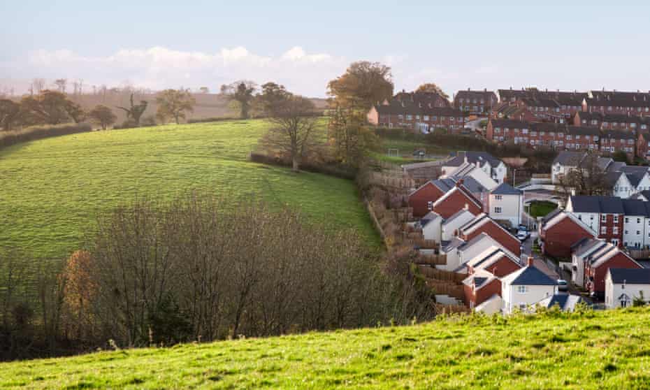 New houses in Crediton, Devon.