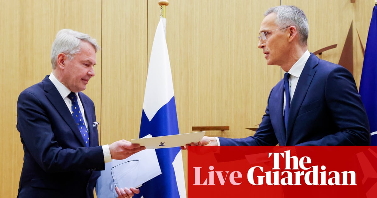Russia-Ukraine war – as it happened: Finland joins Nato in move Moscow says increases risks of wider conflict