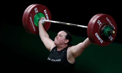 Laurel Hubbard competing at the 2018 Commonwealth Games in Australia’s Gold Coast, where she sustained a serious injury.