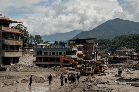 Village covered in mud