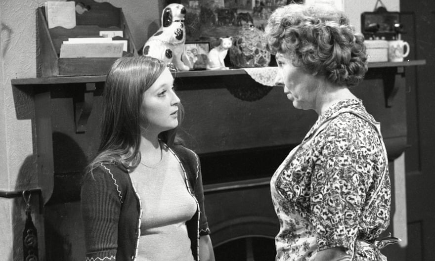 ‘Emmerdale Farm’ TV Series UK - 1975Editorial use only Mandatory Credit: Photo by ITV/REX/Shutterstock (9433935hj) Ep 0263 Monday 20th October 1975 Rosemary Kendall, as played by Lesley Manville ; and Annie Sugden, as played by Sheila Mercier. ‘Emmerdale Farm’ TV Series UK - 1975 Emmerdale Farm is a long-running British soap opera set in Emmerdale, a fictional village in the Yorkshire Dales. Created by Kevin Laffan, it first broadcast on 16 October 1972 and produced by ITV Yorkshire.