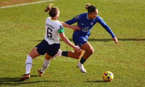 Lauren James’ solo run for Chelsea’s second goal started with her skipping past Tottenham Hotspur's Kerys Harrop on the right wing. 