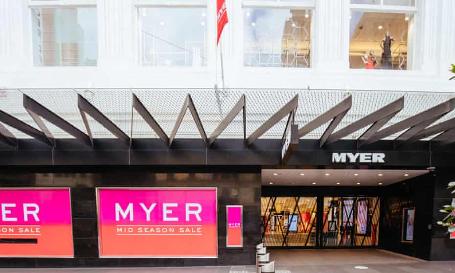 exterior of a shuttered Myer store