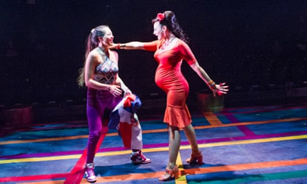 ‘Good for my soul’ … a pregnant Hamilton-Barritt with Sarah Naudi in In the Heights in 2015.