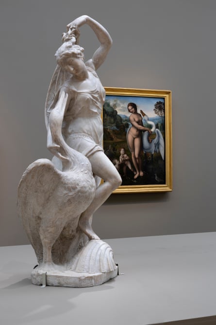 room inspired by Leda and the Swan in the Metamorphoses exhibition.