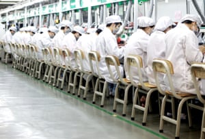 an assembly bench at foxconn longhua plant where iphones are made