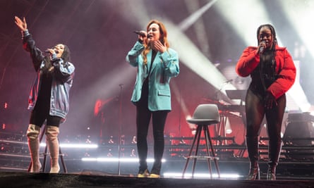 Sugababes back on stage at the Mighty Hoopla festival, south London, 2022