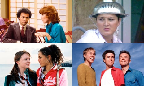 Clockwise (from top left): Soap, Big Brother series 5, Queer as Folk and Sugar Rush.