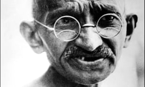 The Indian philosopher and nationalist leader Mahatma Gandhi.