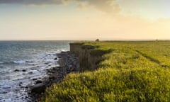 Low cliffs on the coastof Endelave island