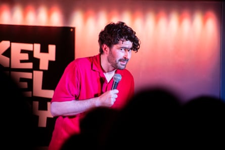 Paddy Young doing standup