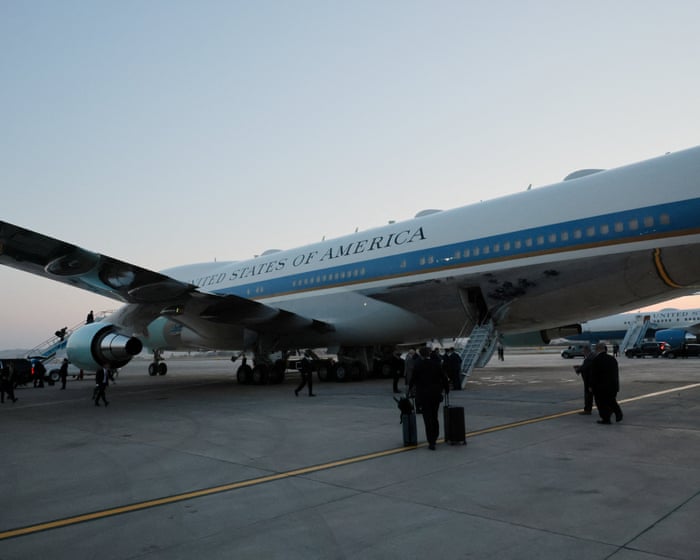 Trump switches back to flying on older Air Force One for England trip instead of new Qatari jet