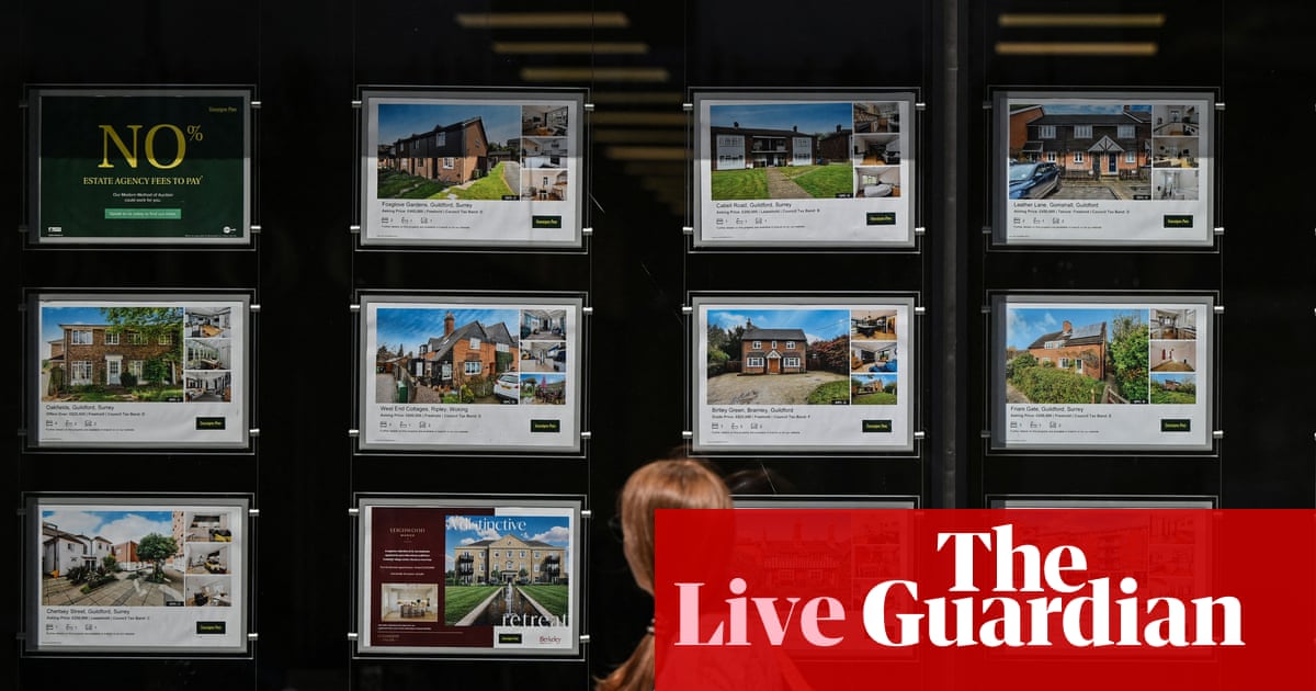 Biggest August fall in British house prices since 2018; Dimon warns UK against higher bank taxes – business live