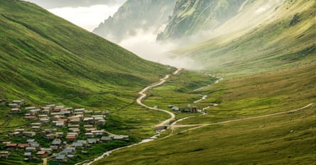 Fog rolls over a valley in the Kaçkar mountains