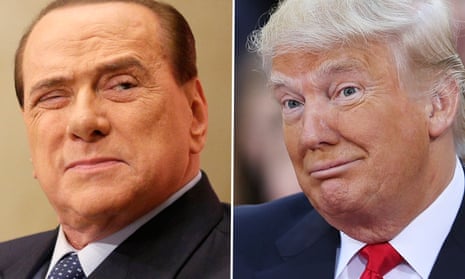 Composite of Silvio Berlusconi and Donald Trump.