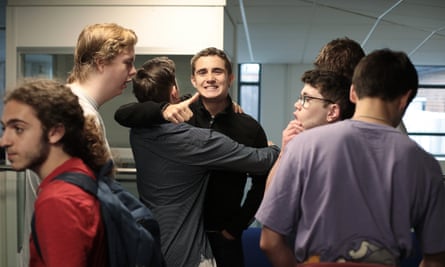 Students receive their results at Richard Challoner school