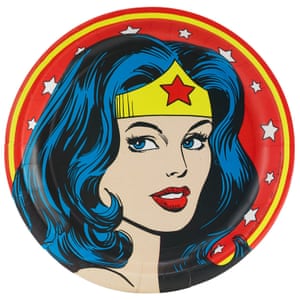 a Wonder Woman party plate.