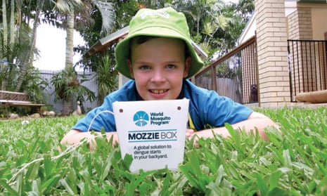 Children from Townsville took part in the project, helping to release the infected mosquitoes into their breeding areas.