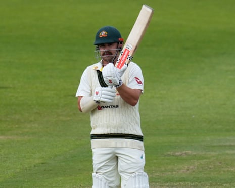 Travis Head bats as South Africa host Australia in the second Test at St George’s Park in Gqeberha