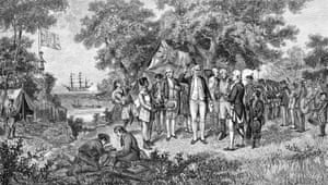 Captain Cook calls Botany Bay, New South Wales, in 1770.