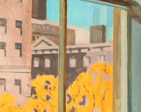 Pastel yellow for breakfast … a detail from 2nd Street View, November 2016 by Lois Dodd.
