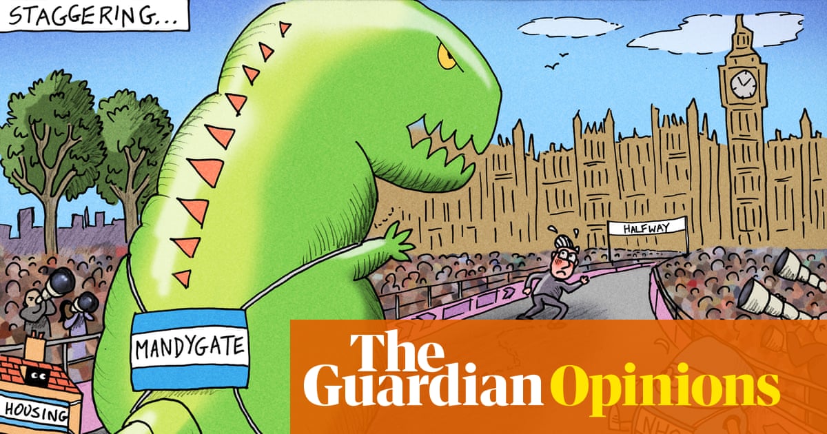 Jason White on Keir Starmer being chased down by the Mandelson scandal – cartoon