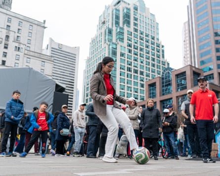 Fans attend the Fifa World Cup 26 Trophy Tour in Vancouver in April.
