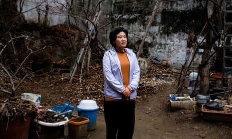 Kim Ryon-hui outside the group home in Seoul where she lives with others who want to return to North Korea.