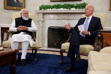 Joe Biden met with Narendra Modi at the White House on 24 September 2021.