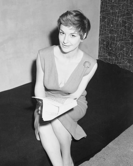 Annie Ross learning her lines for Cranks, a West End musical revue, in 1956.