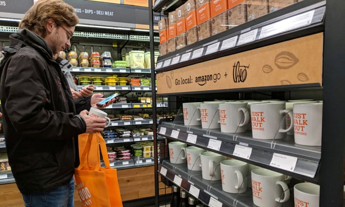 Amazon Go Convenience And Concern At New Checkout Free Corner Shop Amazon The Guardian