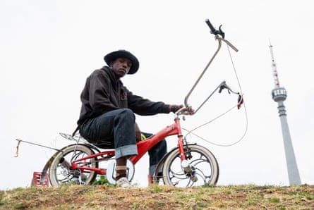Percy Zimuto of the ‘Sentech Croozers’ bicycle club, named after the the Sentech tower in Brixton, Johannesburg