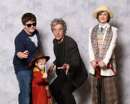 Diana and her sons, pictured with Peter Capaldi in 2018.