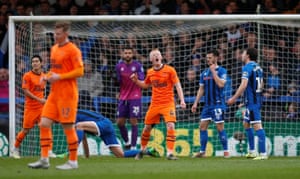 Newcastle United’s Matthew Longstaff reacts after his shot is deflected over.