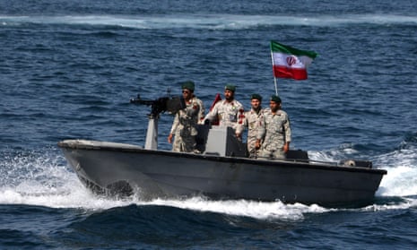 An Iranian boat on patrol earlier this year.