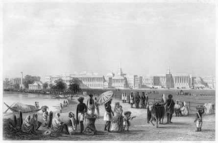 ‘View of Calcutta from the Esplanade’, c1860, during the period of East India Company rule. Illustration from The History of the Indian Mutiny, by Charles Ball, Volume II, The London Printing &amp; Publishing Co.