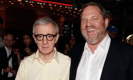 Woody Allen, left, and Harvey Weinstein.