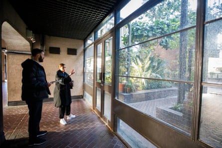 Pip Simpson shows Lanre Bakare the conservatory