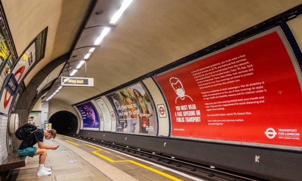 Advertising at a London underground station