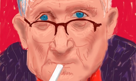 A 2012 self-portrait made on the iPad by David Hockney is among 700 works by the British artist touring Australia.