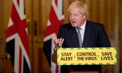 Boris Johnson at a Covid-19 press conference on 31 July.