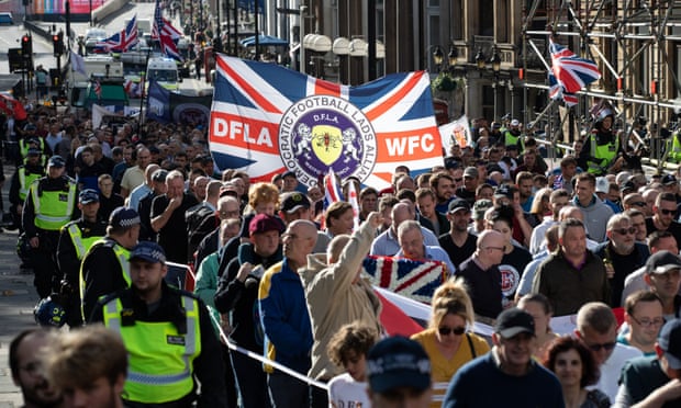 The Democratic Football Lads Alliance march in London in October 2018.