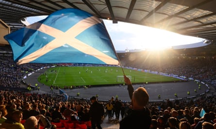 The Euro 2020 qualifier between Scotland and Cyprus at Hampden Park