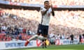 Jesse Lingard celebrates after scoring England’s first goal in the 4-0 win over Andorra.